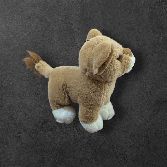 Vintage Fiesta Tan & White Plush Lion Cub Stuffed Animal 10.5" Realistic   toy - Picture 2 of 8